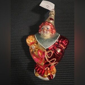 Christopher Radko Valentine “Dear to my Heart” Blown Glass Ornament
